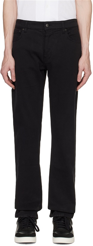 Photo: Sunspel Black Five-Pocket Trousers