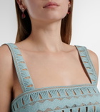 Elie Saab Knitted silk-blend crop top