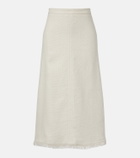 'S Max Mara Fiocchi linen and cotton midi skirt