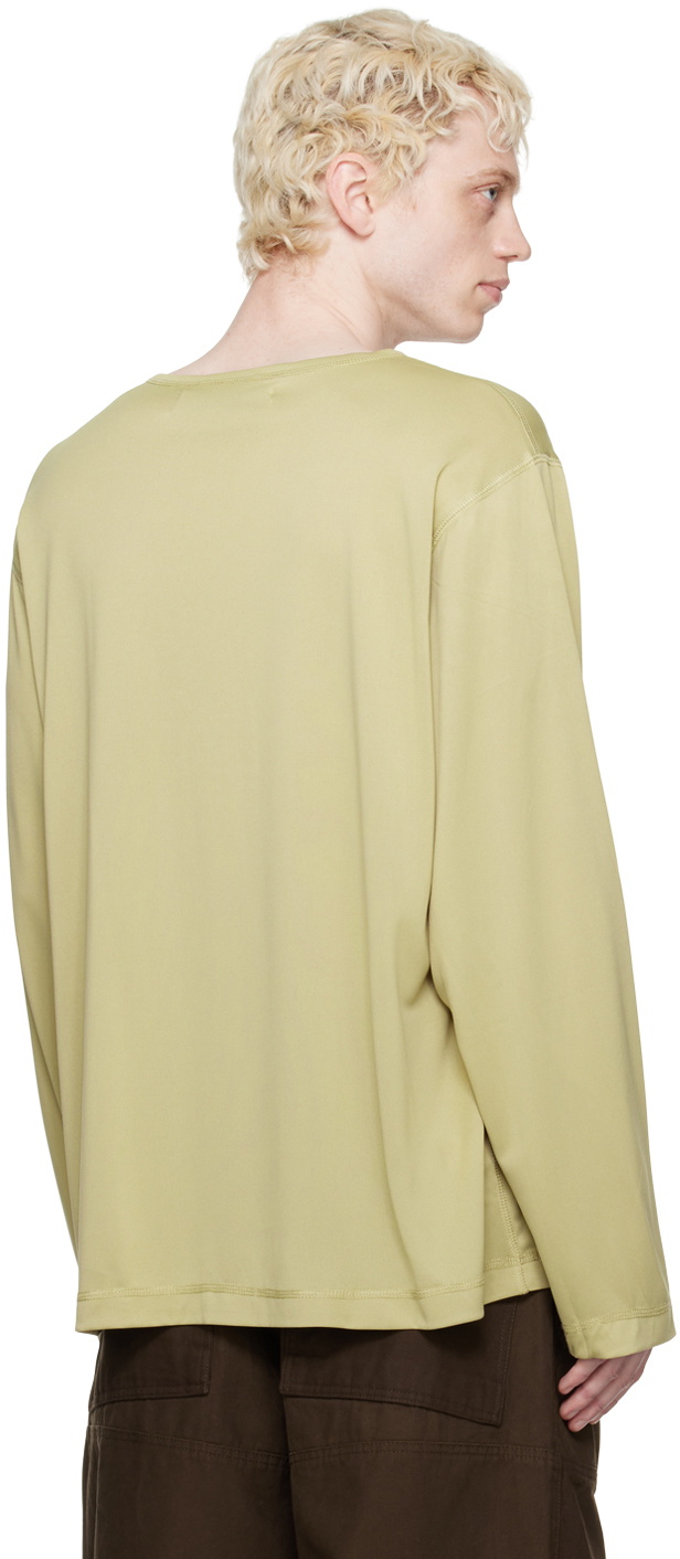 BRYAN JIMENÈZ Beige Weight Long Sleeve T-Shirt