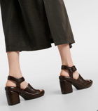 Lemaire Leather platform sandals
