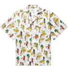 WTAPS - Camp-Collar Printed Cotton Shirt - White