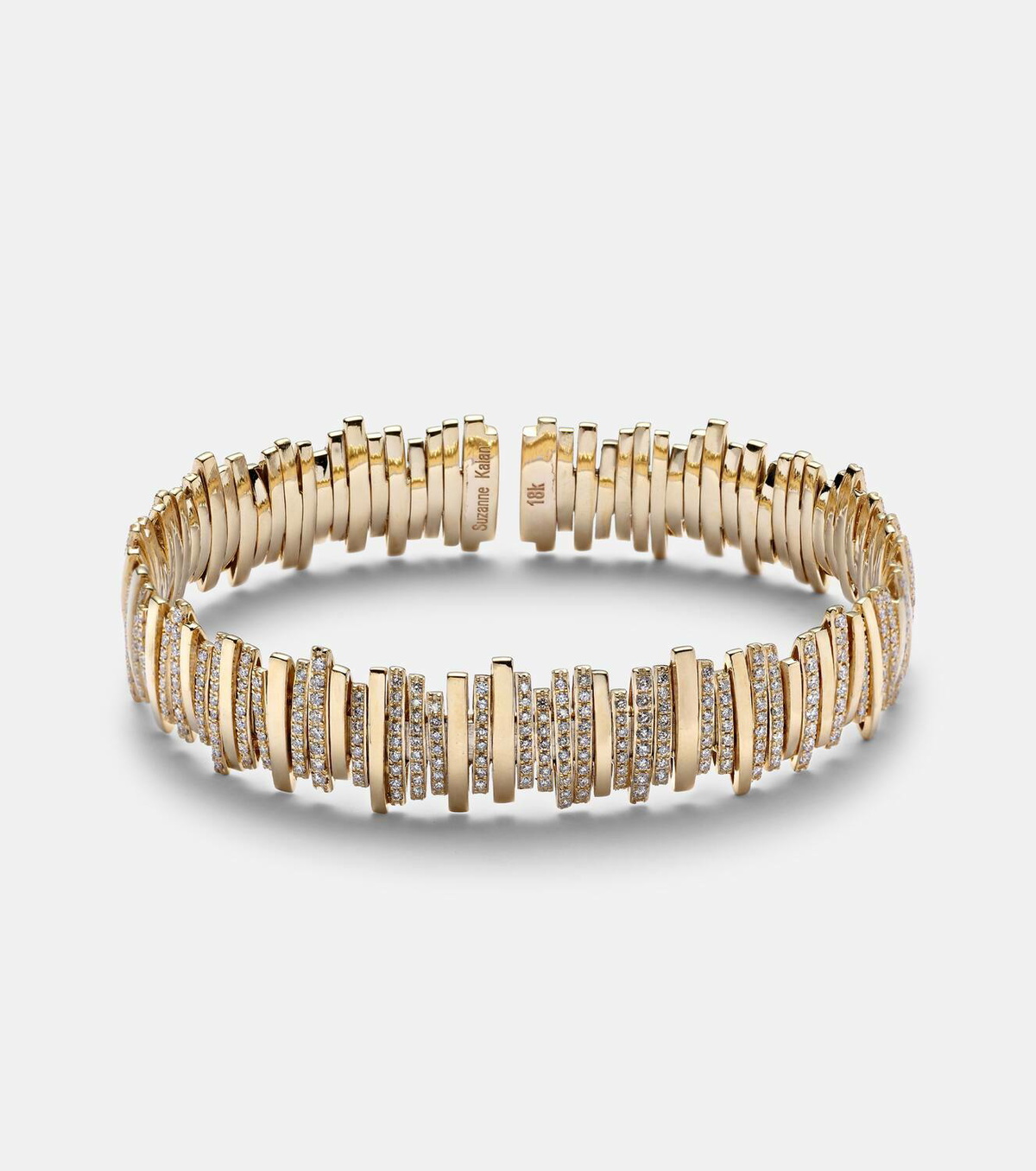 Suzanne Kalan Classic 18kt gold bracelet with diamonds