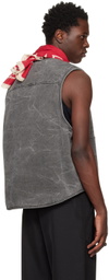 Acne Studios Gray V-Neck Vest