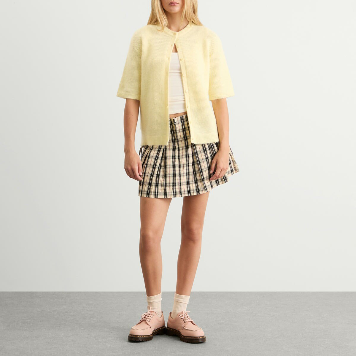 Samsøe Samsøe Women's Saanouria Short Sleeve Cardigan in Flan