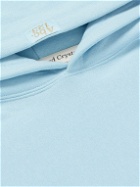 Abc. 123. - Logo-Detailed Cotton-Blend Jersey Hoodie - Blue