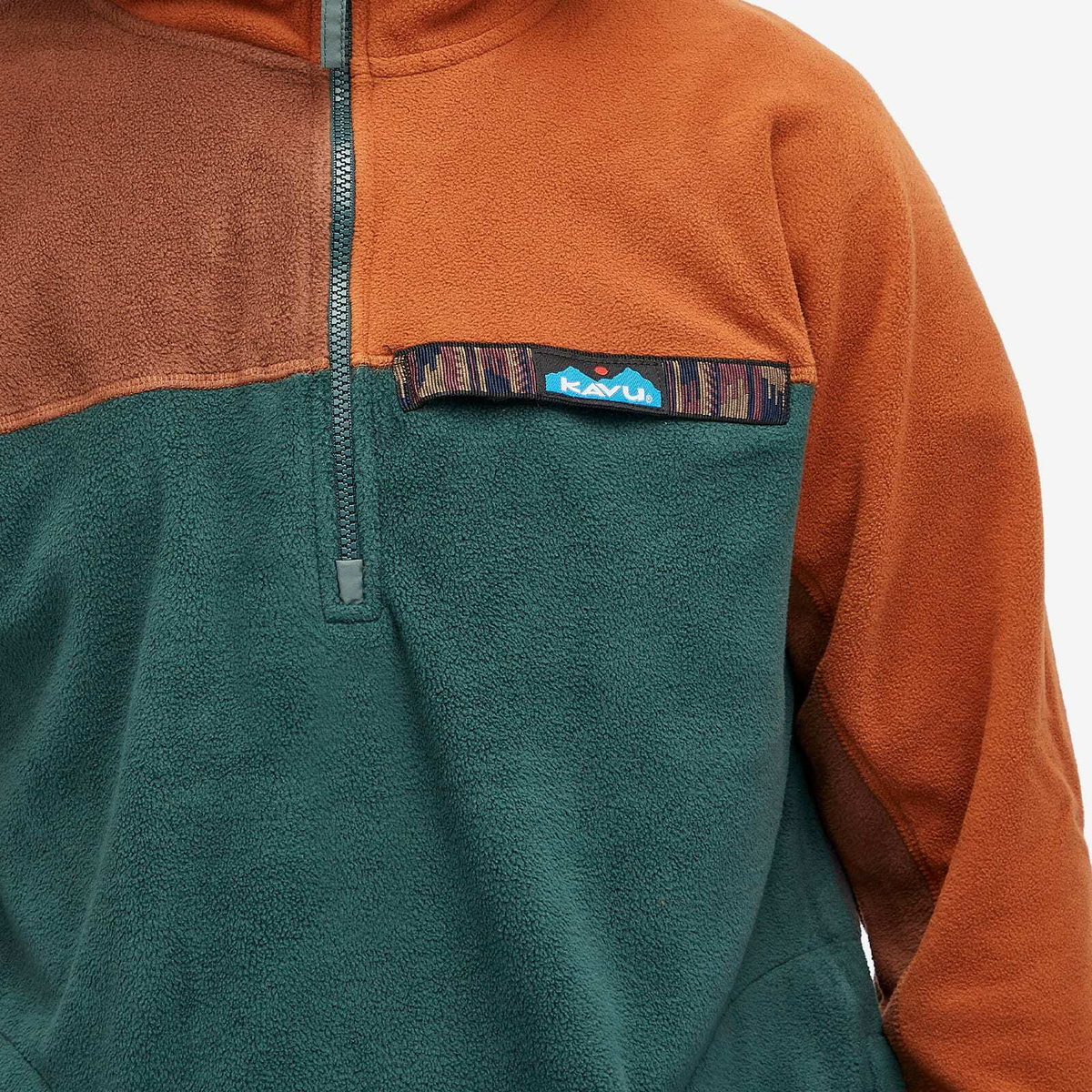 KAVU Men's Winter Throwshirt Half Zip Fleece in Alder Things