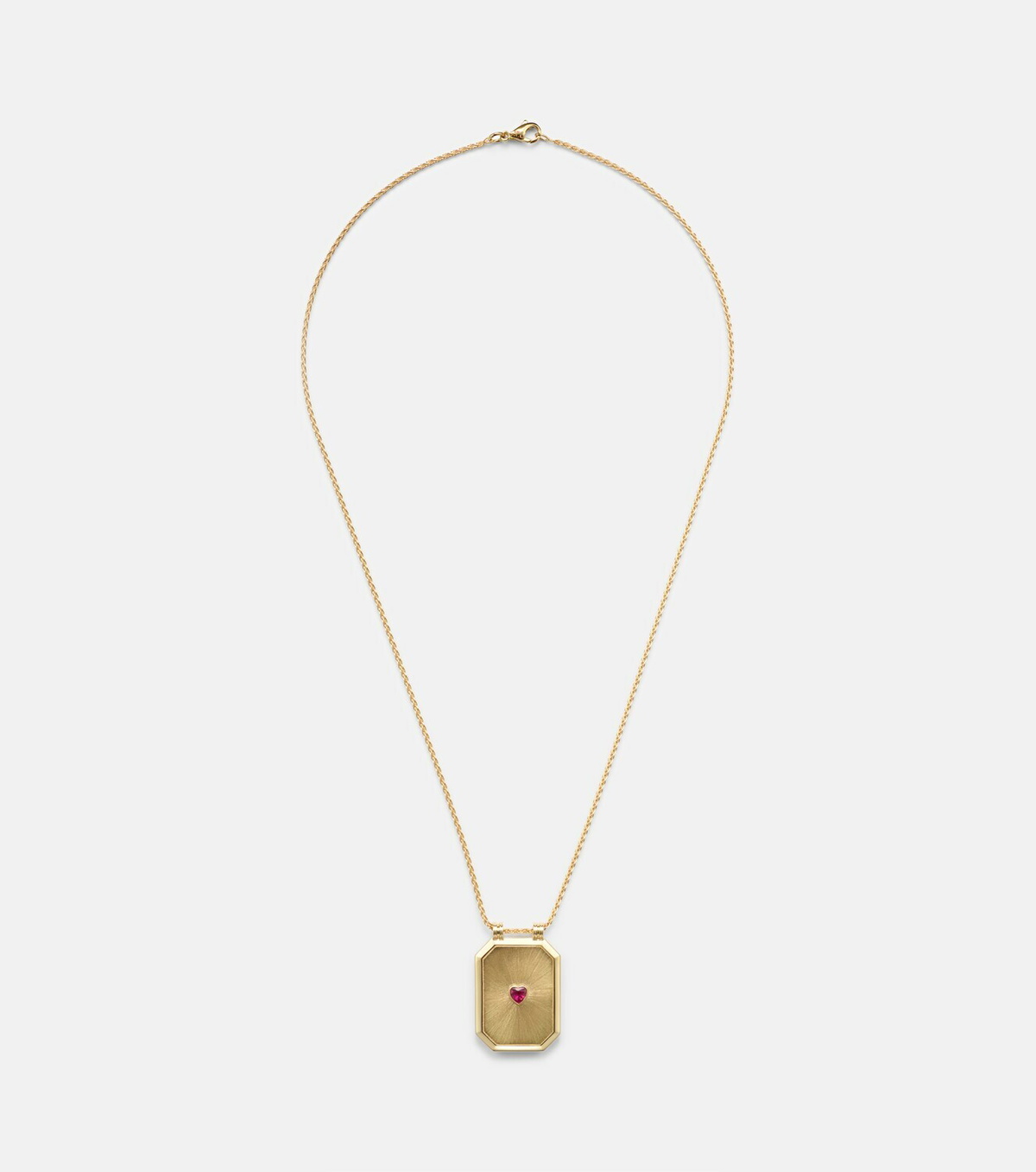 Marie Lichtenberg Love 18kt gold pendant necklace with ruby