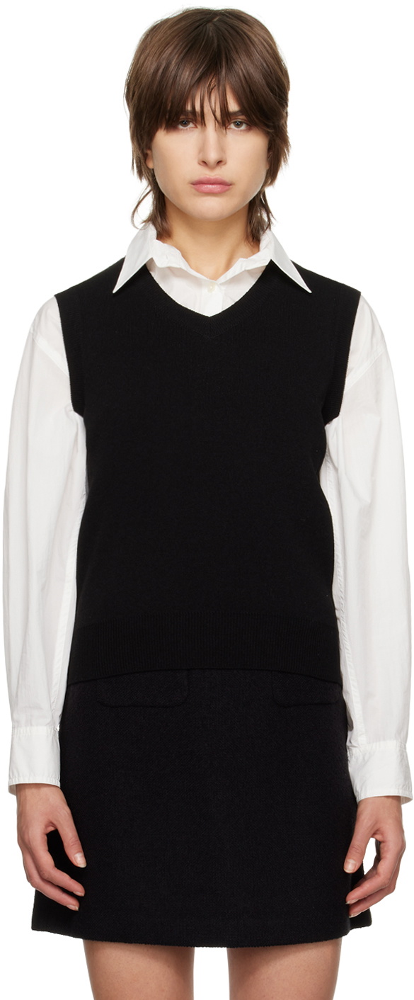 Dunst Black V-Neck Vest