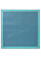 Mulberry Printed Silk Twill Scarf - Blue - One Size