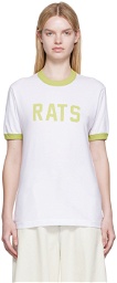 Stray Rats White College Ringer T-Shirt