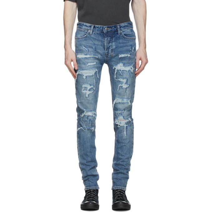 Photo: Ksubi Blue Van Winkle Runaway Ripped Jeans