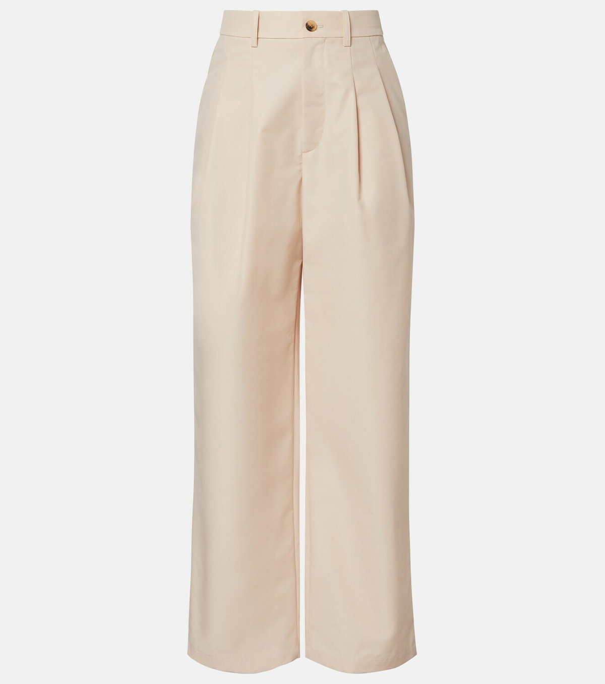 Wardrobe.NYC Pleated cotton-blend wide-leg pants