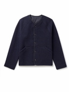 Drake's - Casentino Wool-Bouclé Overshirt - Blue