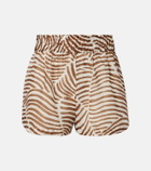ViX Paula Hermanny Lana printed cotton shorts