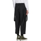 Enfants Riches Deprimes Black Wool Carrot Leg Suspender Trousers