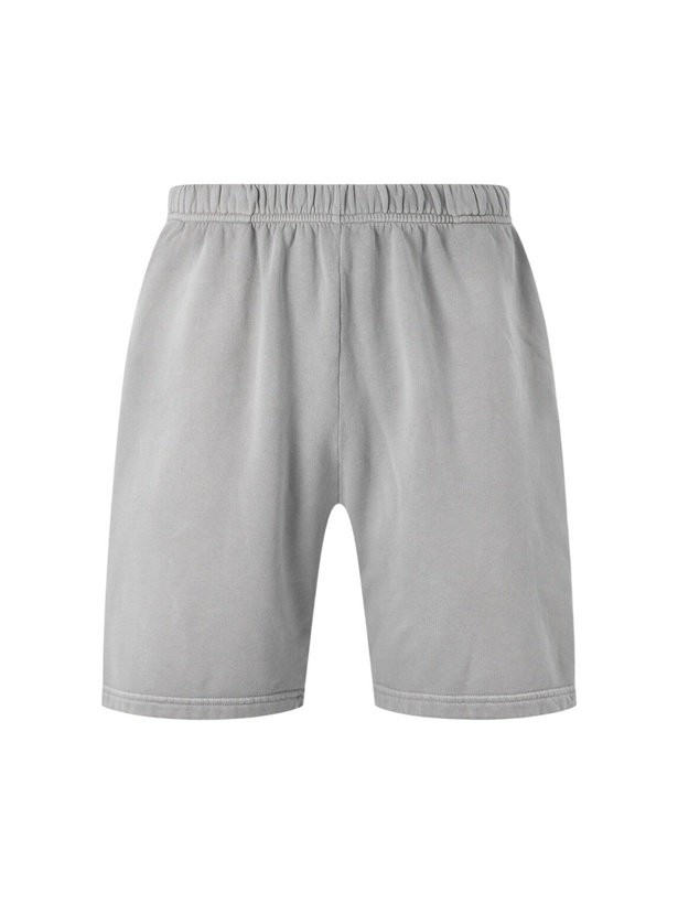 Photo: Les Tien - Rider Straight-Leg Cotton-Jersey Drawstring Shorts - Gray