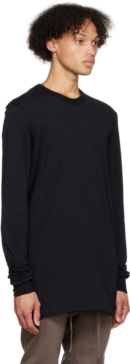 22SS 11 by Boris Bidjan Saberi カットソー ロンT 11 by Boris Bidjan Saberi Black Garment-Dyed Long Sleeve T-Shirt