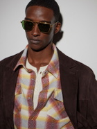 Jacques Marie Mage - Nick Fouquet Nellcôte Square Frame Metal Sunglasses
