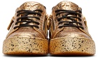 Giuseppe Zanotti Gold & Black Croc Frankie Sneakers