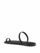 A.EMERY Black Turi Satin Flat Sandals