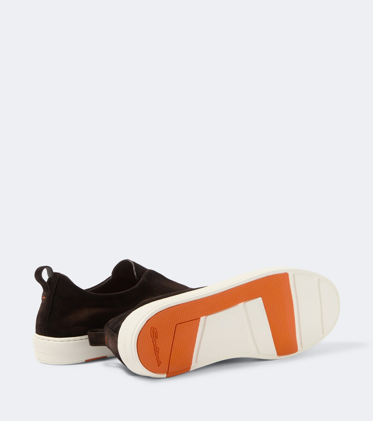Santoni Suede slip-on sneakers