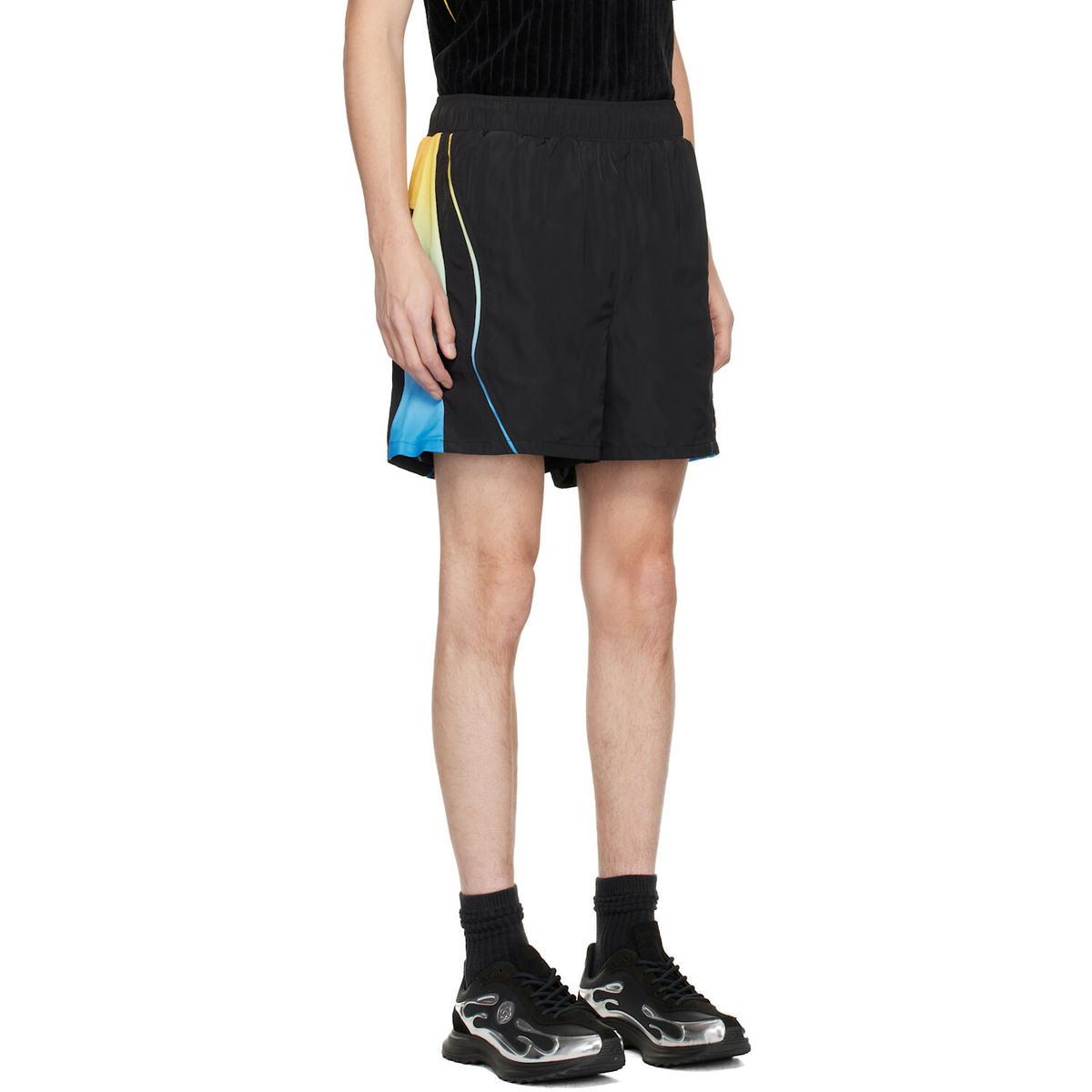 Casablanca Black Gradient Football Shorts