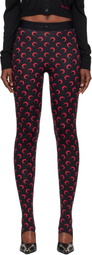 Marine Serre Black Moon Printed Jersey Leggings
