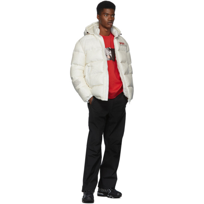 Heron Preston White Down Puffer Jacket Heron Preston