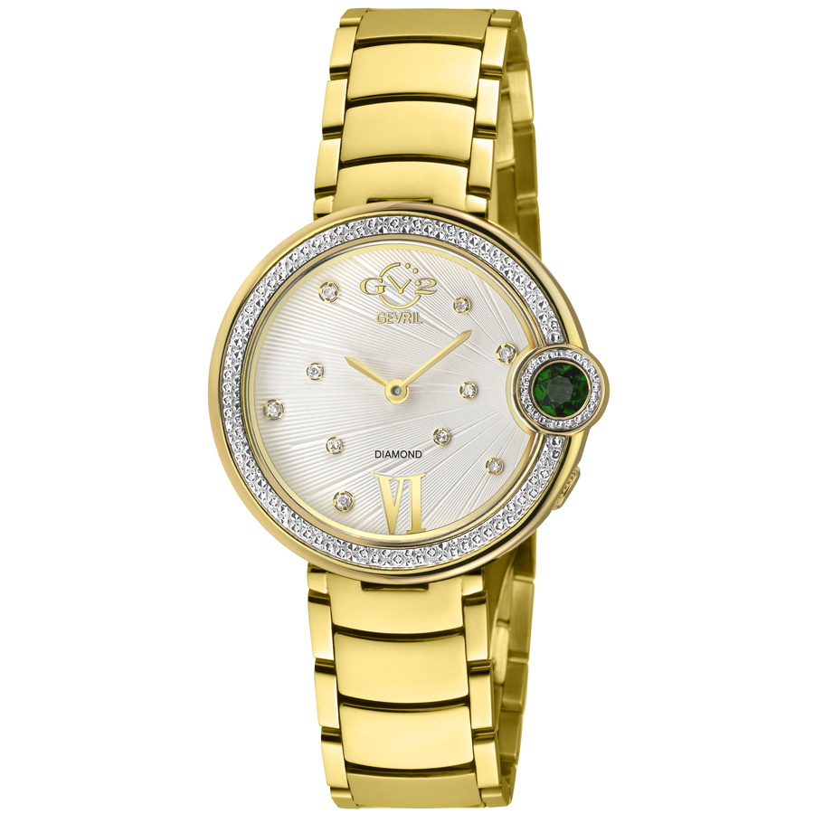 GV2 by Gevril Perugia Quartz White Dial Ladies Watch 14702B