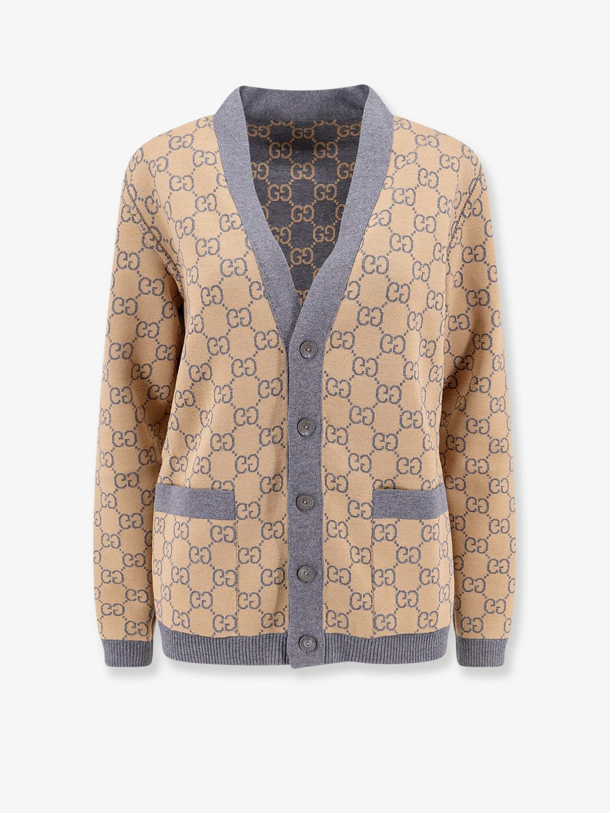 Gucci Cardigan Grey Womens Knitwear