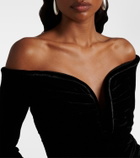 Roland Mouret Off-shoulder velvet top