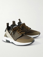 TOM FORD - Jago Neoprene, Suede and Leather Sneakers - Green