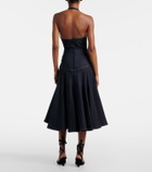 Jacquemus Lavoir de-Nîmes godet denim midi skirt