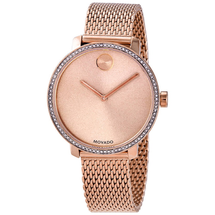 Photo: Movado Bold Shimmer Pale Rose Gold PVD Ladies Watch 3600657