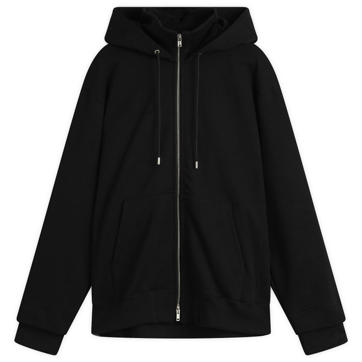 Photo: MASTERMIND WORLD Men's Zip-Up Track Hoodie in Black