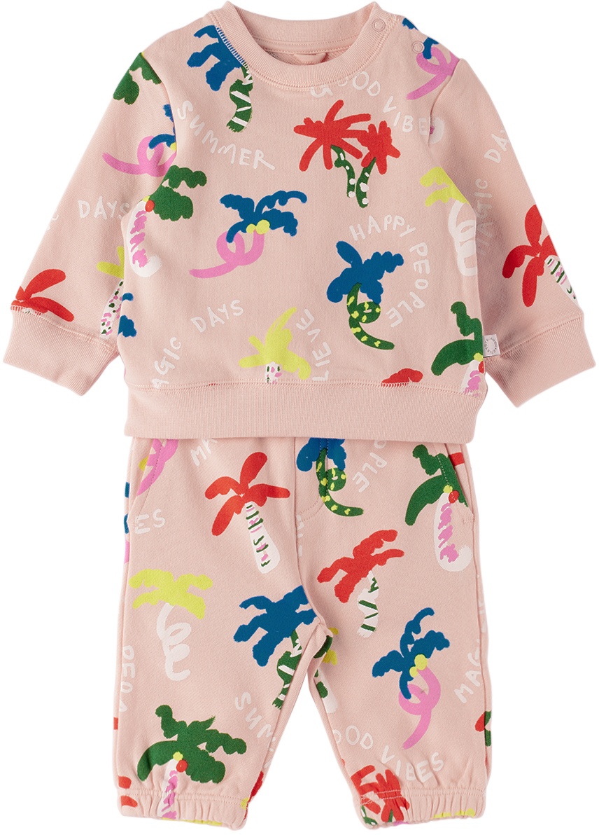 Photo: Stella McCartney Baby Pink Palm Tree Sweatshirt & Sweatpants Set