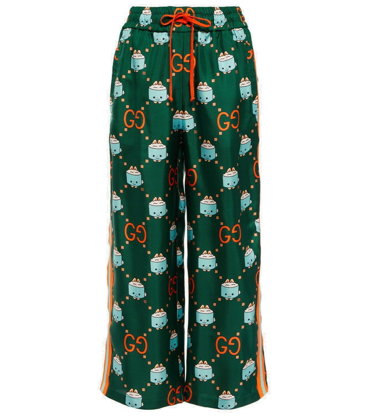 Photo: Gucci - Logo silk sweatpants