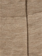 FALKE - Airport Virgin Wool-Blend Socks - Brown