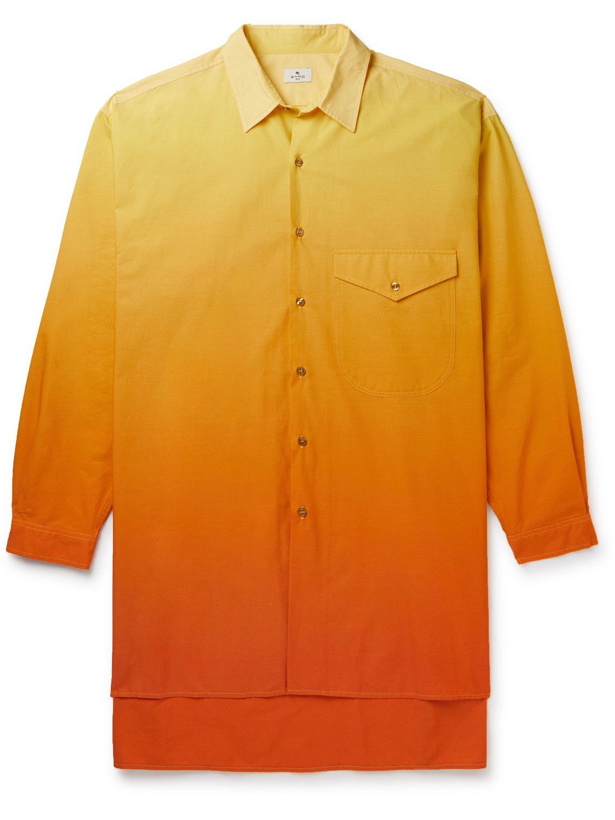 Photo: Etro - Oversized Degradé Cotton-Ripstop Overshirt - Orange