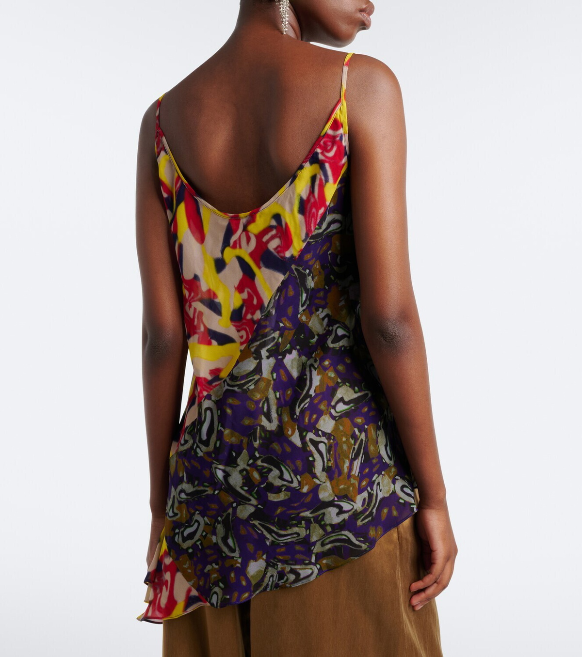 Dries Van Noten Printed asymmetric top