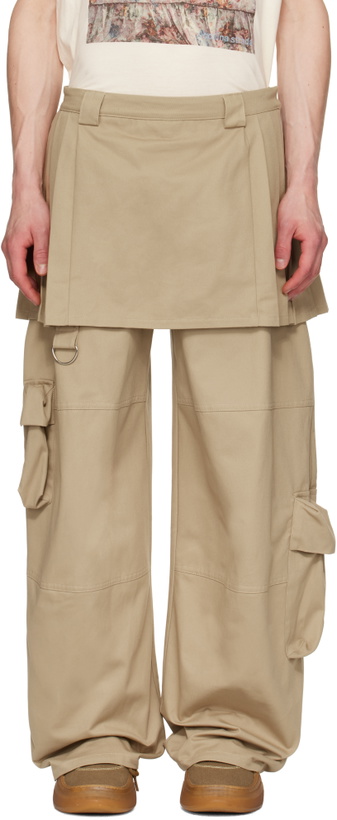 Photo: Collina Strada Khaki Lawn Skirt Cargo Pants