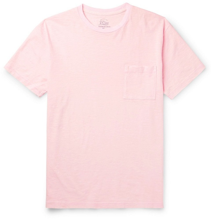 Photo: J.Crew - Garment-Dyed Slub Cotton-Jersey T-Shirt - Men - Pink
