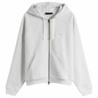 Dime Men's Classic Small Logo Zip Hoodie in Ash
