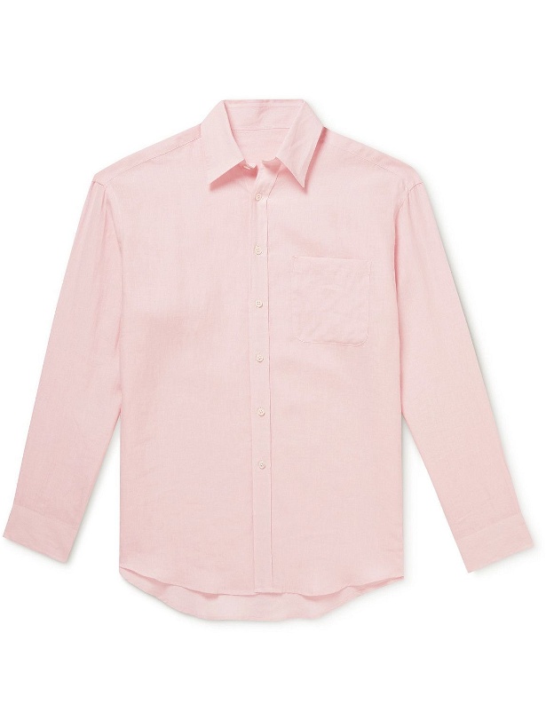Photo: Anderson & Sheppard - Linen Shirt - Pink
