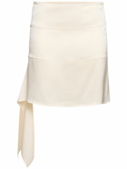 FERRAGAMO Stretch Silk Satin Mini Skirt