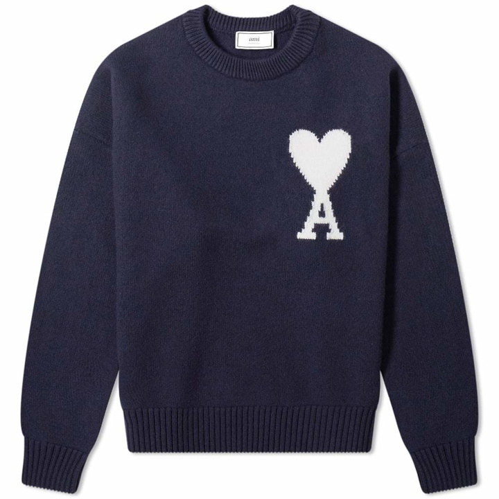 Photo: AMI Oversized Heart Intarsia Crew Knit