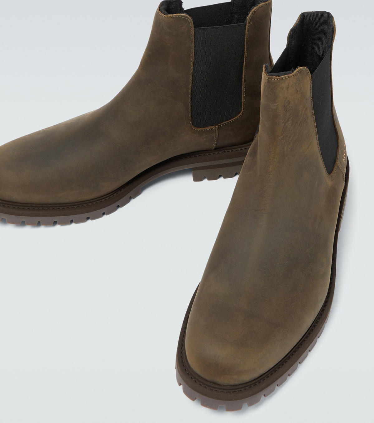 COMMON PROJECTS Chelsea Boot in Green Leather Mens Chelsea Boots- Green : Lethato main image 4