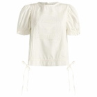 Damson Madder Women's Mabel Lace Insert Blouse in White