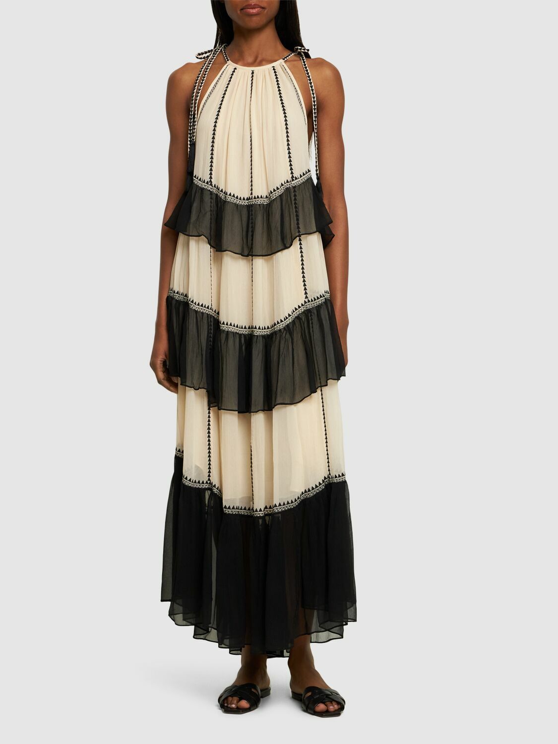Robe Delilah Retrofête Brodée Main - Taille XS, Grise, Courte, Neuve Avec étiquettes